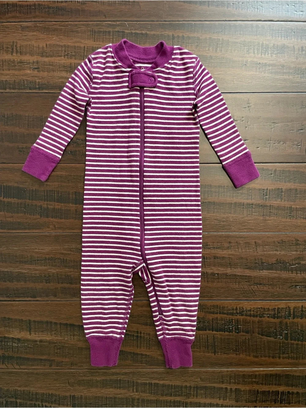 Hanna Andersson Striped Organic Cotton One Piece Sleeper